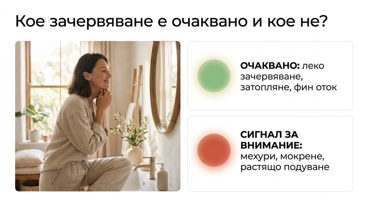 Инфографика кое зачервяване след лазерна епилация е очаквано и кога е сигнал за внимание